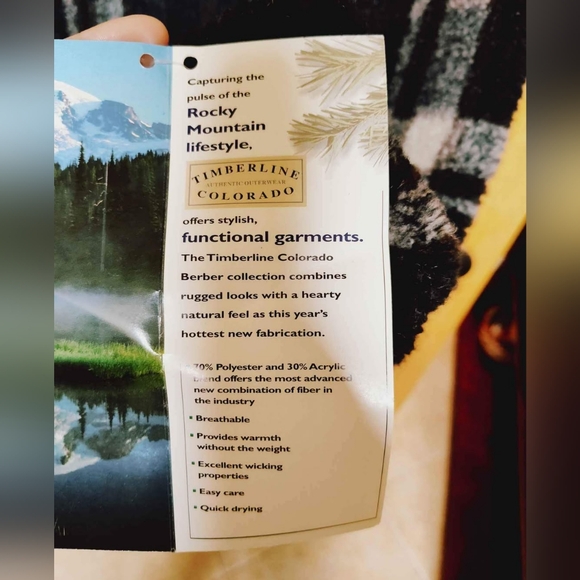 NWT Men's Black/White/Brown Berber Fleece Quarter-Zip - Picture 5 of 6